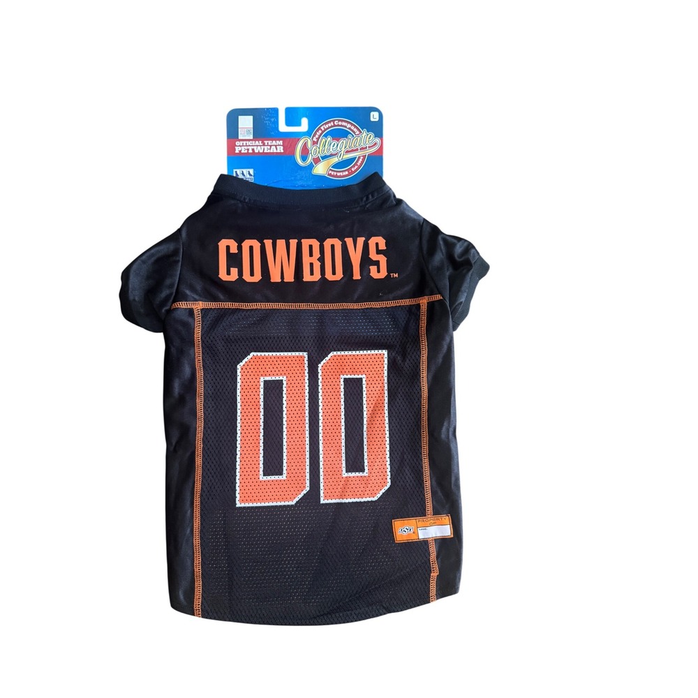 Official Collegiate Oklahoma State Cowboys Pet Jersey Size L